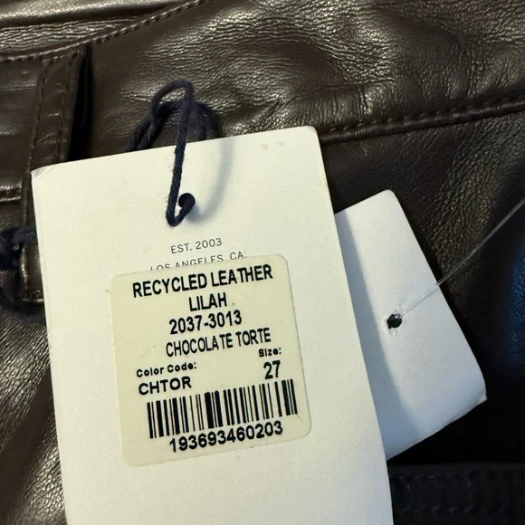 Recycled Leather Lilah Pant in Chocolate Torte CITIZENS OF HUMANITY - Picture 7 of 13